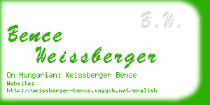 bence weissberger business card